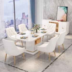 Opulent Ivory Dining Set