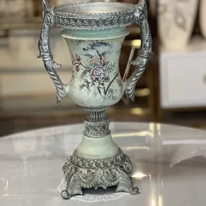 Antique Aquatic Floral Urn