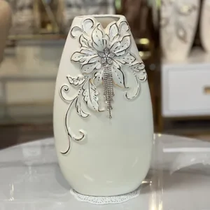 Grand Bloom Embellished Vase